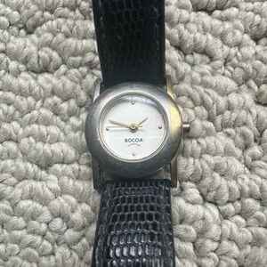Boccia Titanium Watch with Black Strap